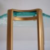 1980's Brutalist coffee table, artisan glass & gold lacquer, Dutch 1980's Brutalist coffee table, artisan glass & gold lacquer, Dutch