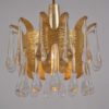 Ernst Palme pair pendants for Palwa gilt brass & crystal, 1960`s, German