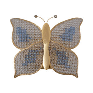 Butterfly wall light, crystal on brass, Palwa, 1970`s ca, German