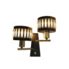Vintage Black Wall lamp with 2 light points
