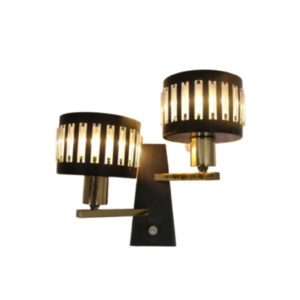 Vintage Black Wall lamp with 2 light points
