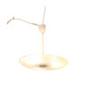 Large round glass ceiling lamp from the 1950s