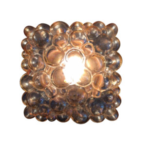 Helena Tynell Square large model Bubble glass wall lamp 1960's Glashutte Limburg