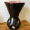PINK and BLACK Glazed Ceramic VASE