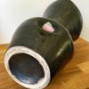 PINK and BLACK Glazed Ceramic VASE