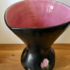 PINK and BLACK Glazed Ceramic VASE