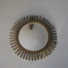 Sun mirror, golden metal, 1950s