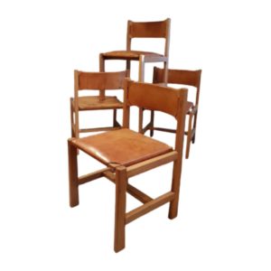 chairs in elm and leather