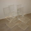 Plexiglass or Luctie Design Chairs Z model Gerrit Rietveld model