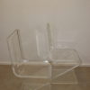 Plexiglass or Luctie Design Chairs Z model Gerrit Rietveld model