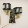 Vintage Black Wall lamp with 2 light points