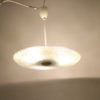 Large round glass ceiling lamp from the 1950s