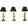 Antique bronze statue lamps, set of 3 Caryatids, gilt, 1920`s ca, French Antique bronze statue lamps, set of 3 Caryatids, gilt, 1920`s ca, French