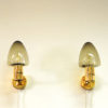 Glass and Brass wall lamps V-220 by Hans-Agne Jakobsson 1950s - Sweden