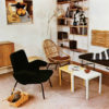 Mid Century Rattan Lounge Chair by Alan Fuchs for Experimental Housing Project Invalidovna in Prague