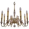 Maison Bagues style chandelier, bronze & crystal, 1940`s ca, French