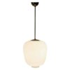 Opaline glass pendant by Pukeberg Glassverk, Sweden 1940s