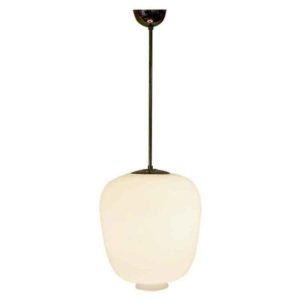 Opaline glass pendant by Pukeberg Glassverk, Sweden 1940s