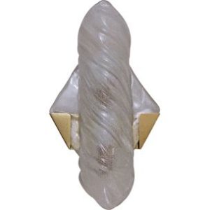 Hillebrand wall light 47 cm tall, brass & glass, 1970`s ca, German