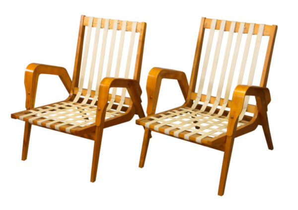 Pair of Mid Century Armchairs by Frantisek Jirak