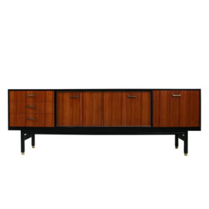 Vintage wooden and brass sideboard from G-Plan, 1960s
