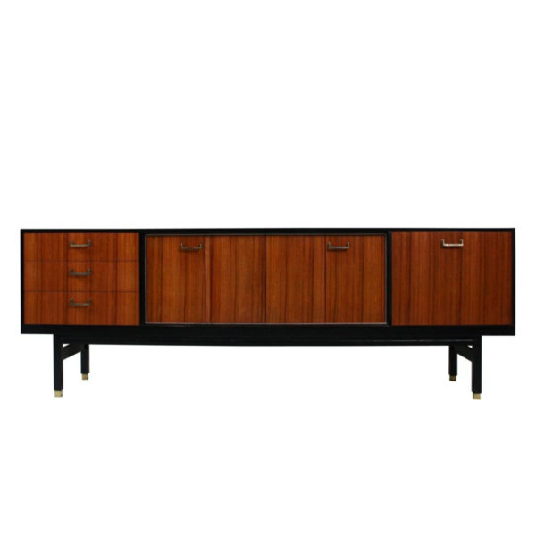 Vintage wooden and brass sideboard from G-Plan, 1960s