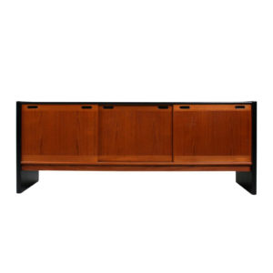 Danish Teak & Black Sideboard, 1970s