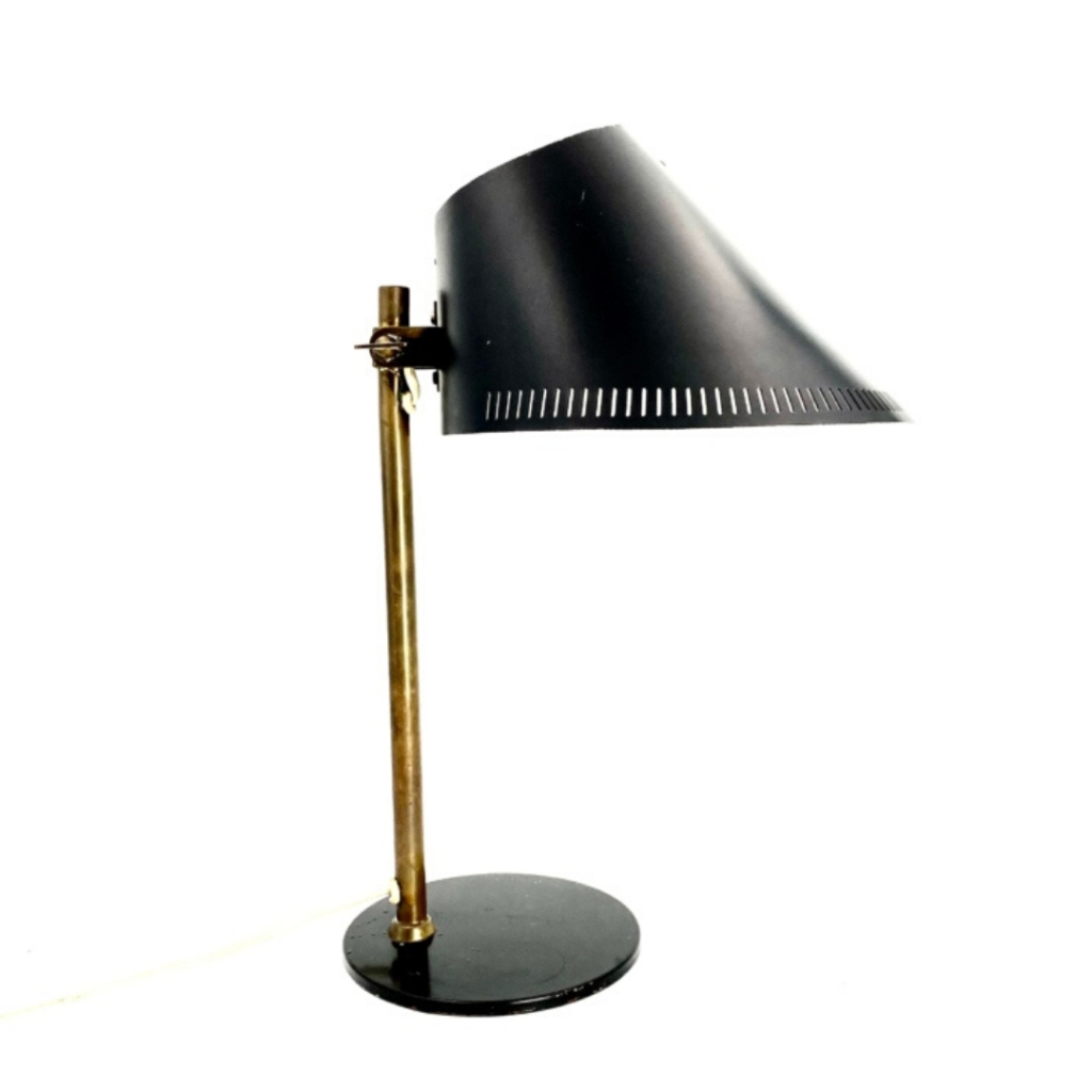 Black Brass Table Lamp mod. 9227, designed by Paavo Tynell for Taito & Idman, Finland, 1958 circa