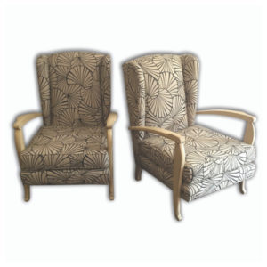 1940s pair of french armchairs