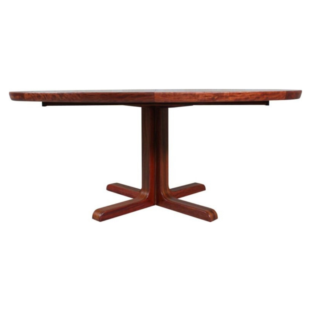 Oval Danish Rosewood Dining Table from Skovby, 1960s