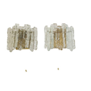 J.T. Kalmer Austria Ice Glass Wall lamps with 2 light points