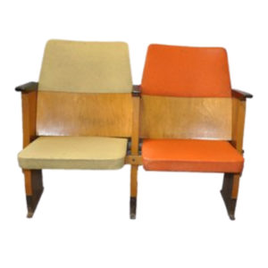 Mid Century Hungarian Cinema Seats, Circa 1950s / 2 St