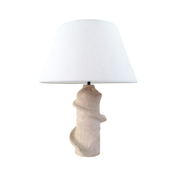 Carved stone Table lamp