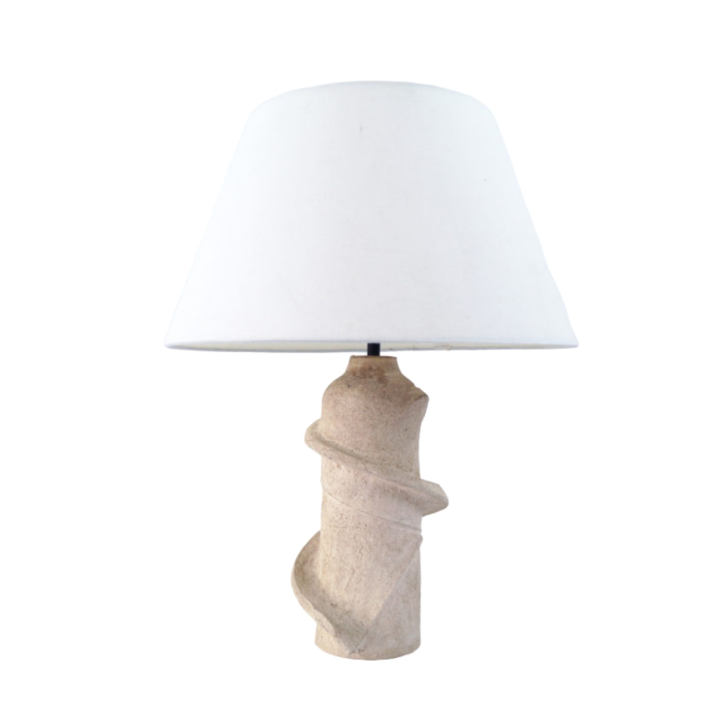 Onbemand Krimpen Anzai Carved stone Table lamp - Design Addict Desk Lamps