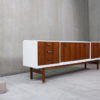 White Lacquered Long Sideboard, 1960’s