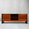 Danish Teak & Black Sideboard, 1970s