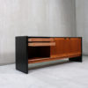 Danish Teak & Black Sideboard, 1970s