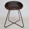 Armchair made of old tractor seat, 50s, metal, original red/brown colour