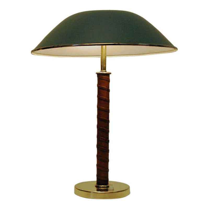Brass and leather tablelamp by NK 1940`s – Sweden