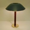 Brass and leather tablelamp by NK 1940`s - Sweden