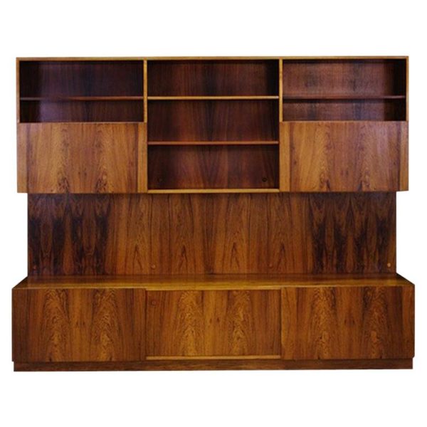 Wall system rosewood, Danish design, 60's, designer: Ib Kofod-Larsen, producer: Foorup Møbelfabrik Wall system rosewood, Danish design, 60's, designer: Ib Kofod-Larsen, producer: Foorup Møbelfabrik