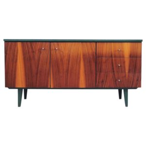 Mahogany cabinet, Polish design, 80s