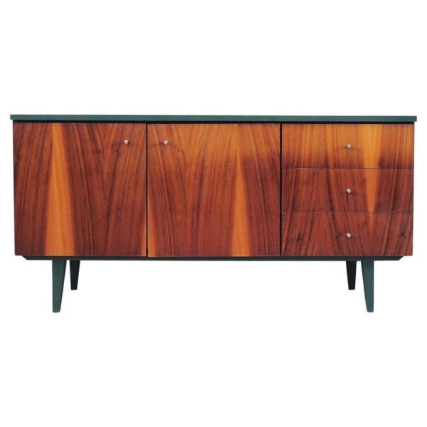 Mahogany cabinet, Polish design, 80s