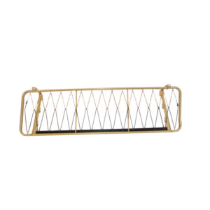 Vintage wall coat rack with hooks & braided hat rack, 1960s