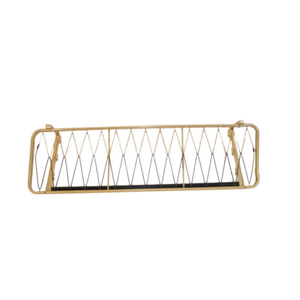 Vintage wall coat rack with hooks & braided hat rack, 1960s