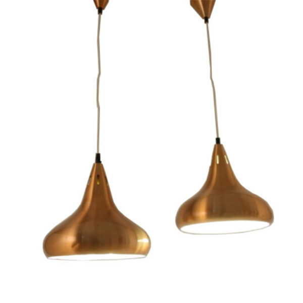 Danish copper pendant lights set of 2 lights Danish copper pendant lights set of 2 lights