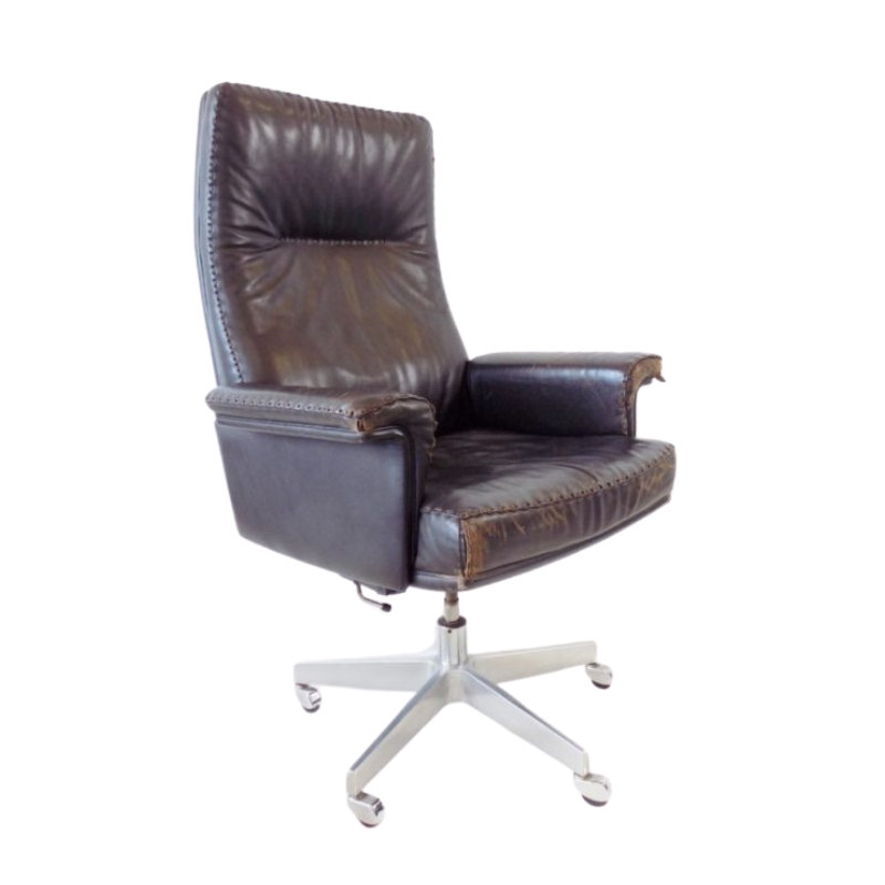 De Sede DS 35 dark brown leather office chair 60s
