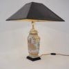 Vintage Chinoiserie porcelain lamp temple jar, 1980`s ca, English Vintage Chinoiserie porcelain lamp temple jar, 1980`s ca, English