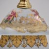 Vintage Chinoiserie porcelain lamp temple jar, 1980`s ca, English Vintage Chinoiserie porcelain lamp temple jar, 1980`s ca, English