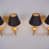 Sciolari wall lights gilt brass Neoclassical, a pair, 1960`s ca, Italian Sciolari wall lights gilt brass Neoclassical, a pair, 1960`s ca, Italian